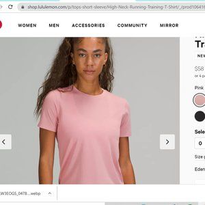 Lululemon high neck neck training t-shirt